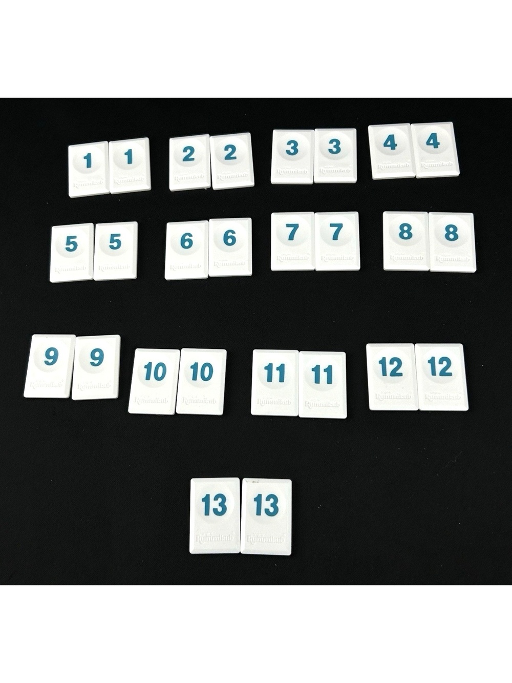 Rummikub Classic Edition Pressman 2014 Replacement Tiles Blue Teal